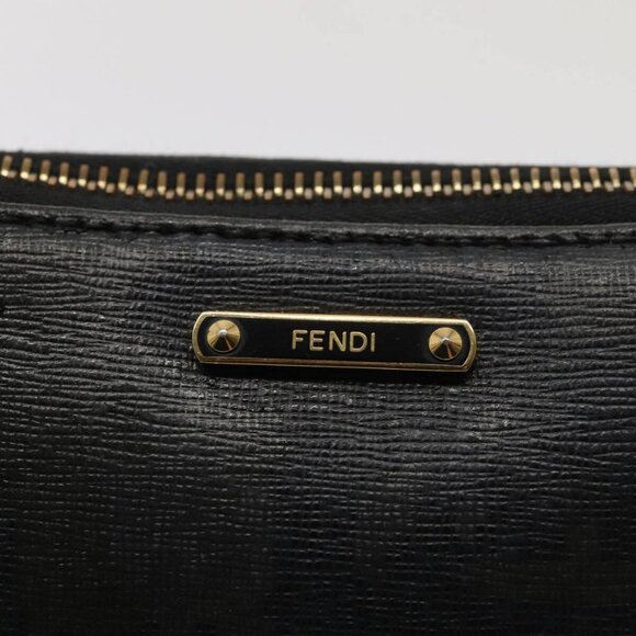 FENDI Shoulder Bag Leather Navy Auth 80189 - Picture 12 of 16